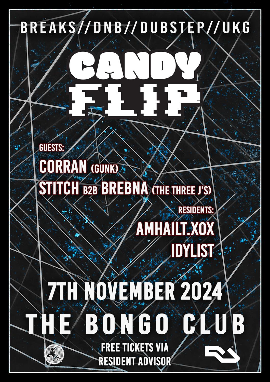 Candyflip: Corran, Stitch B2B Brebna & Residents (Free Tix)