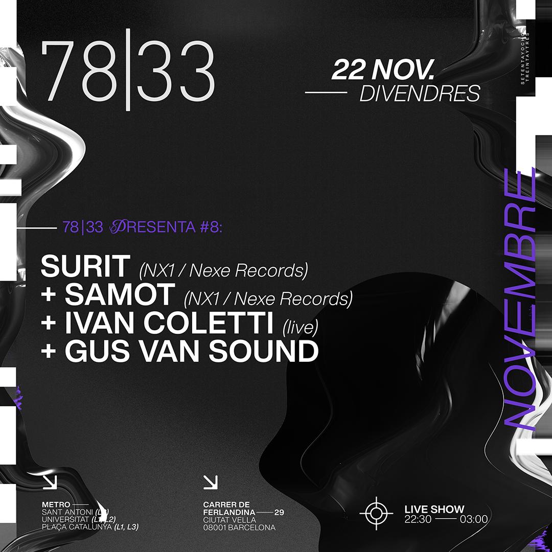 7833 Presents #8: Surit, Samot, Ivan Coletti & Gus Van Sound