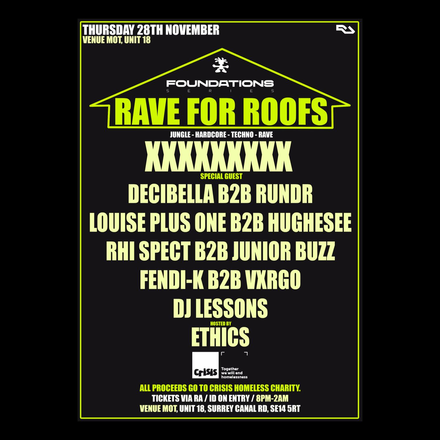 Foundations Series & Basics Records Present: Rave For Roofs