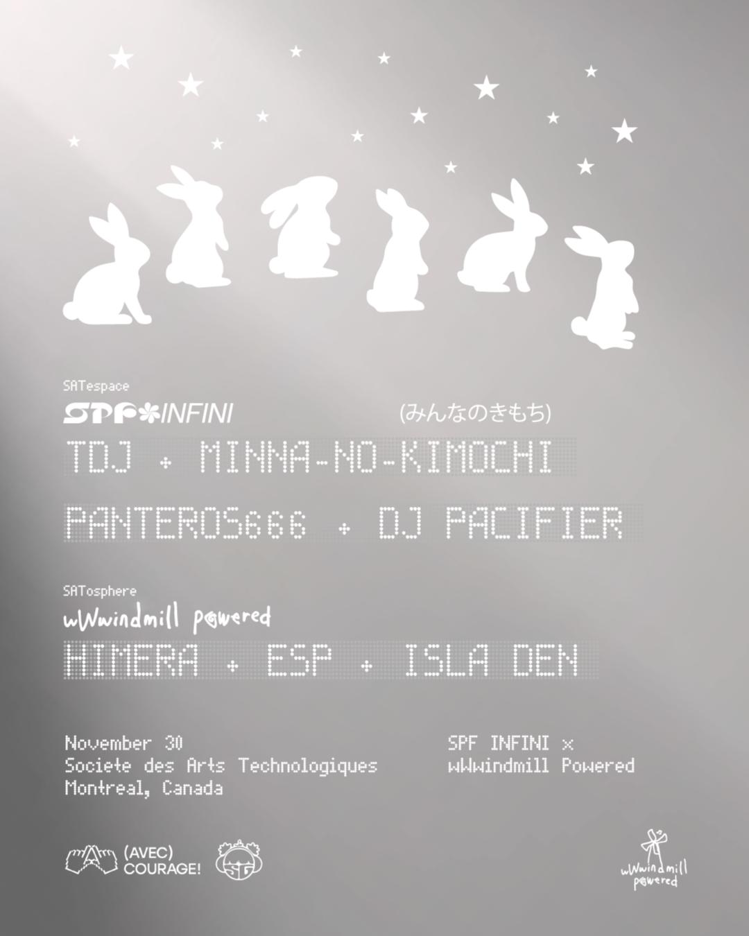 Spf Infini: Tdj, Minna-No-Kimochi, Panteros666, Himera, Esp, Dj Pacifier, Isla Den