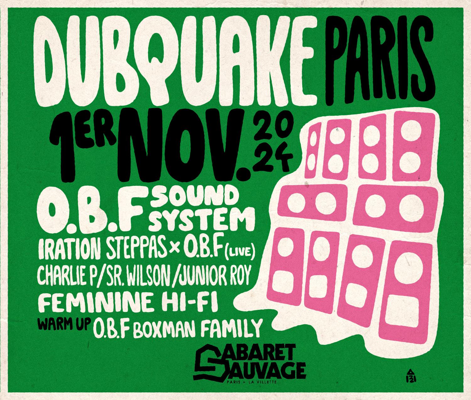 Dubquake Paris / O.B.F Sound System & Friends