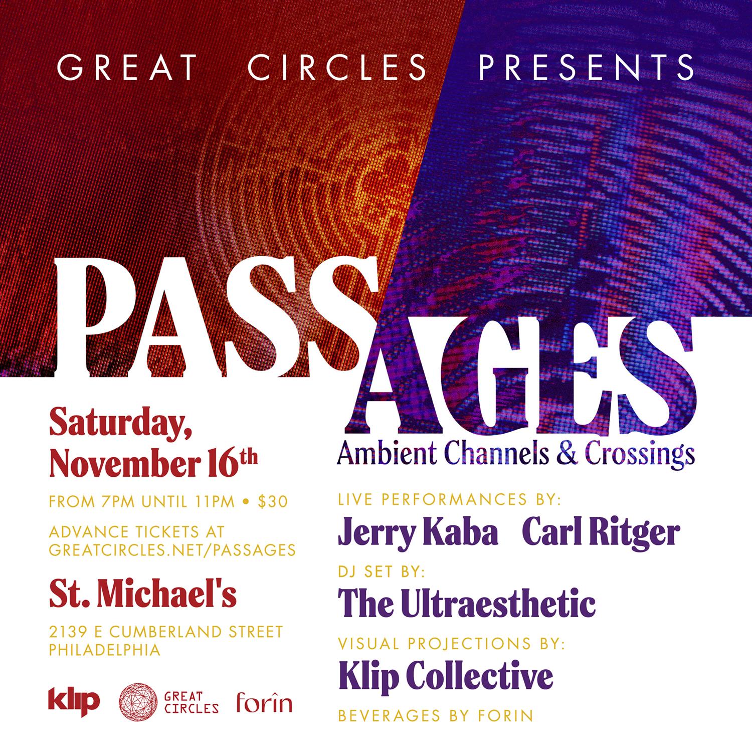 Passages ~ Ambient Channels & Crossings