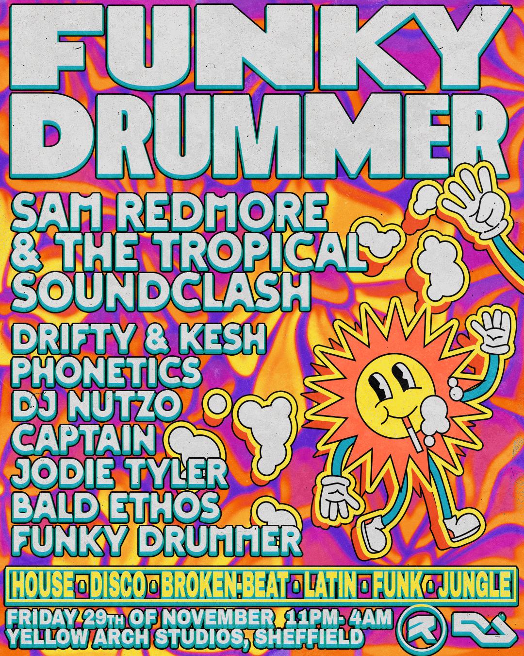 Funky Drummer: Global Party Flavours, Featuring Sam Redmore & The Tropical Soundclash