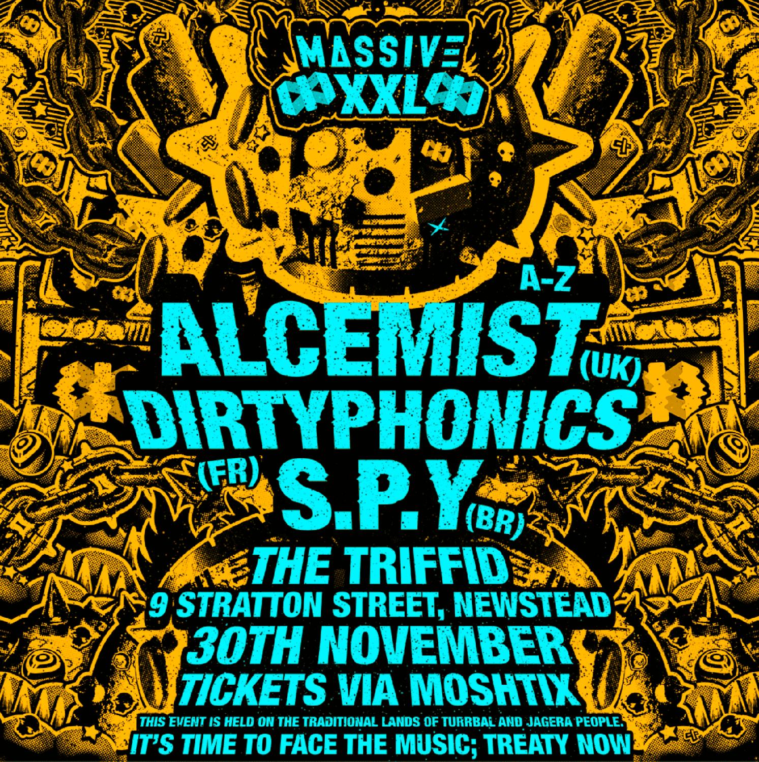 Massive Xxl Ft Alcemist, Dirtyphonics, S.P.Y