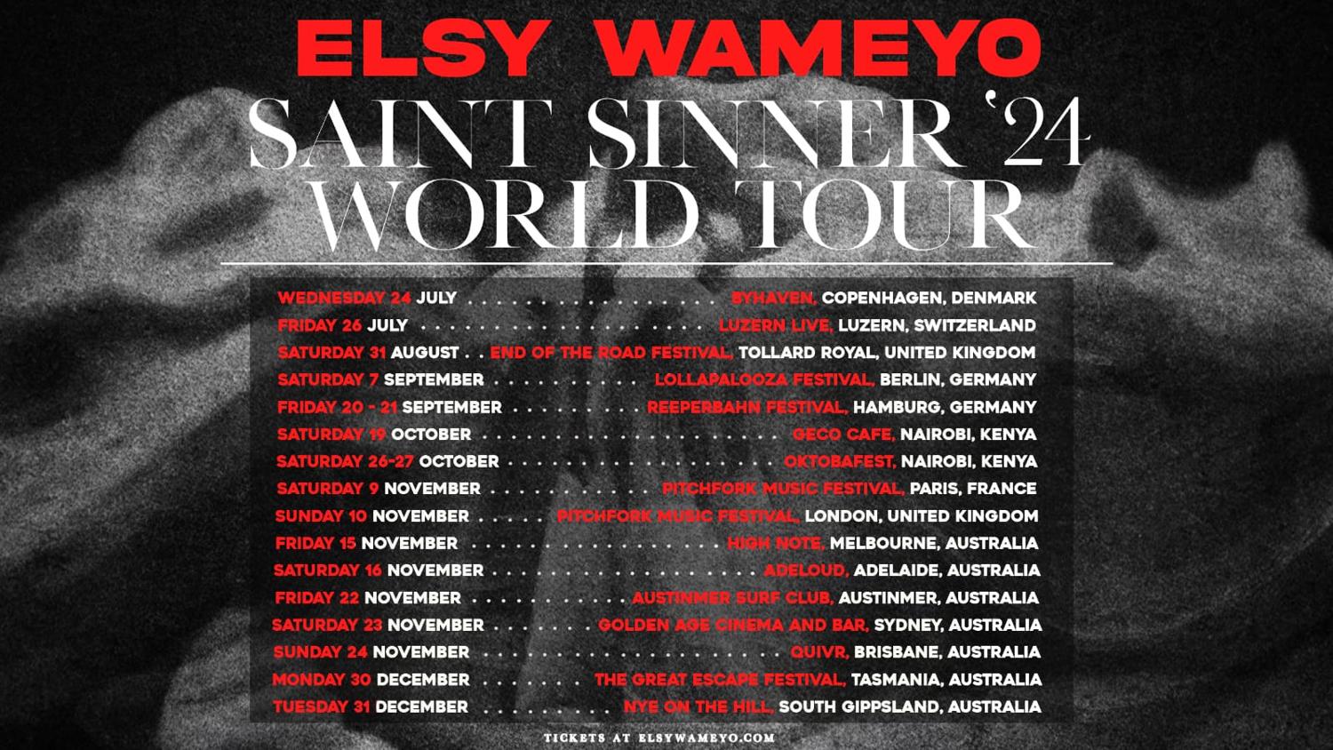 Elsy Wameyo Saint Sinner '24 World Tour