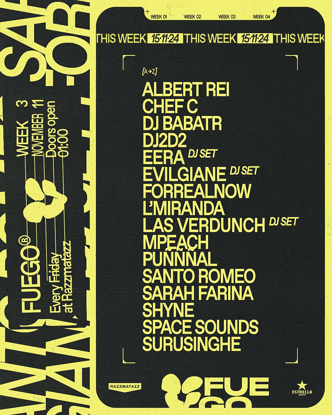 Fuego: Evilgiane Dj Set + Eera Dj Set + Dj Babatr + Mpeach + More