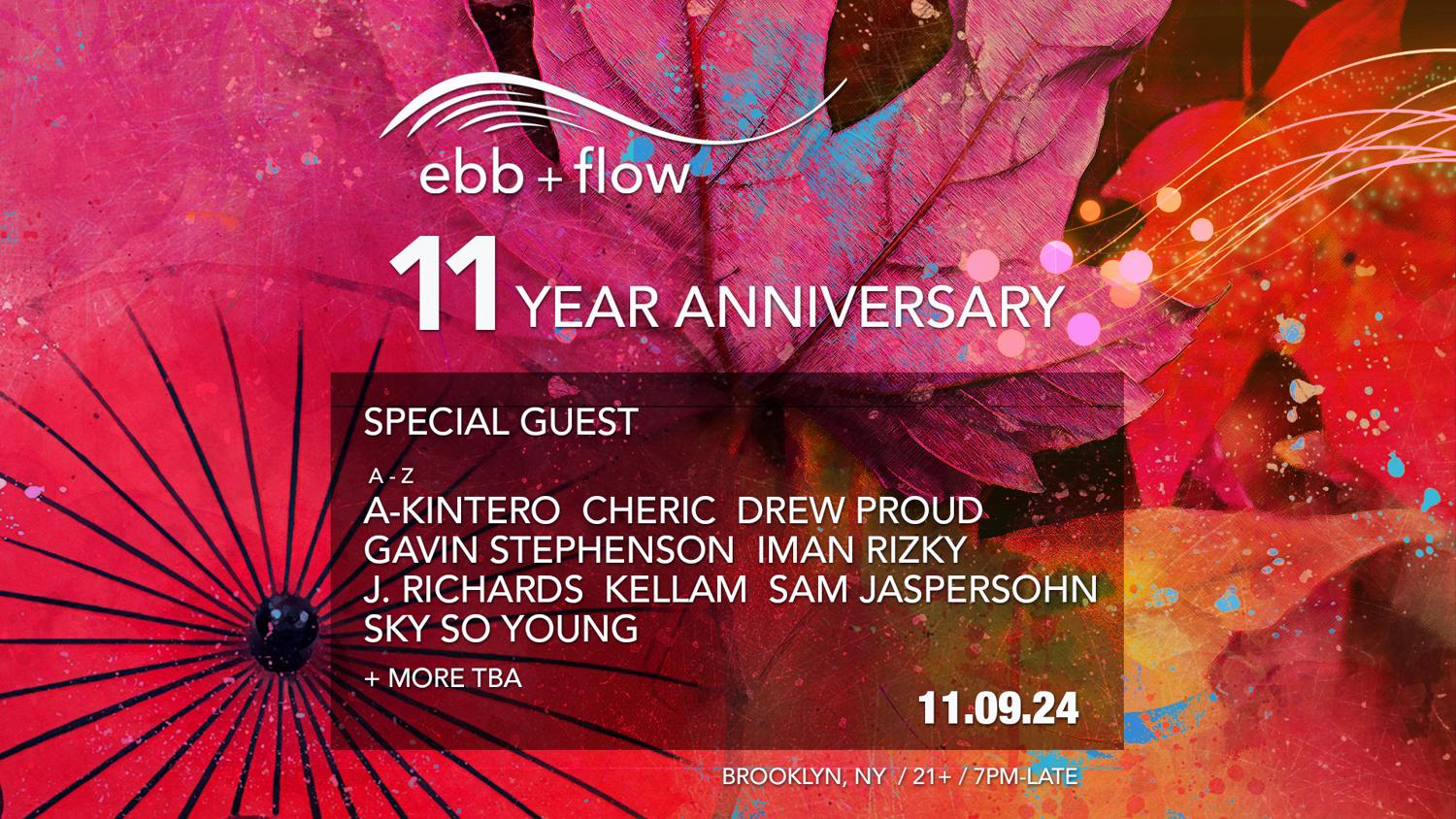 Ebb + Flow 11 Year Anniversary