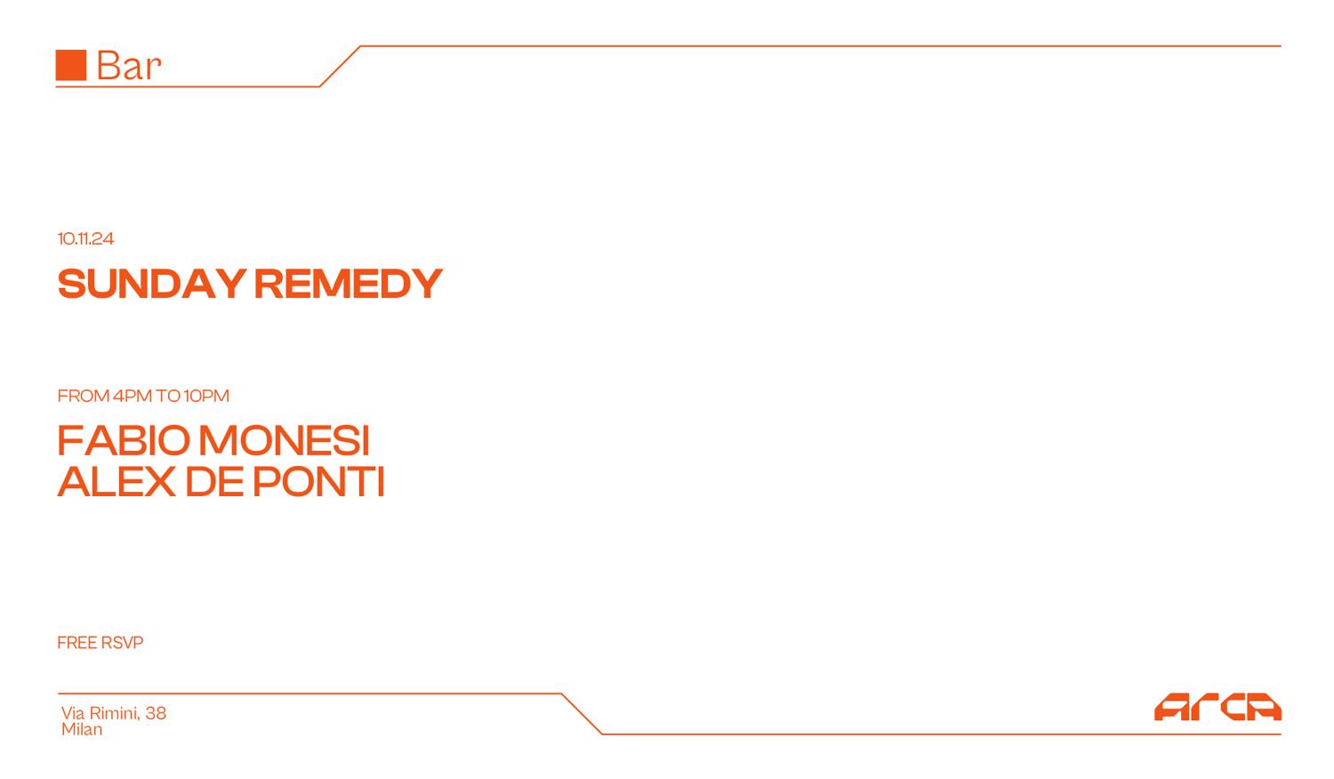 Sunday Remedy With Fabio Monesi + Alex De Ponti