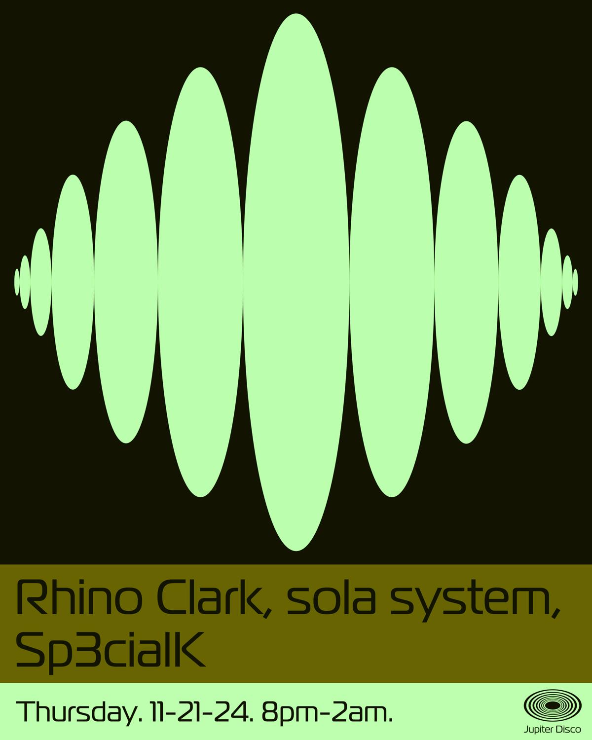 Cusp: Rhino Clark, Sola System, Sp3Cialk