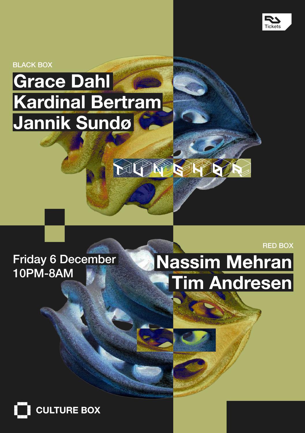 Tunghør: Grace Dahl / Kardinal Bertram / Jannik Sundø / Nassim Mehran / Tim Andresen