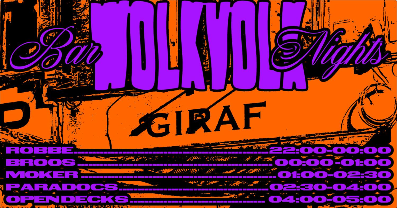 Wolkvolk Bar Nights: De Giraf