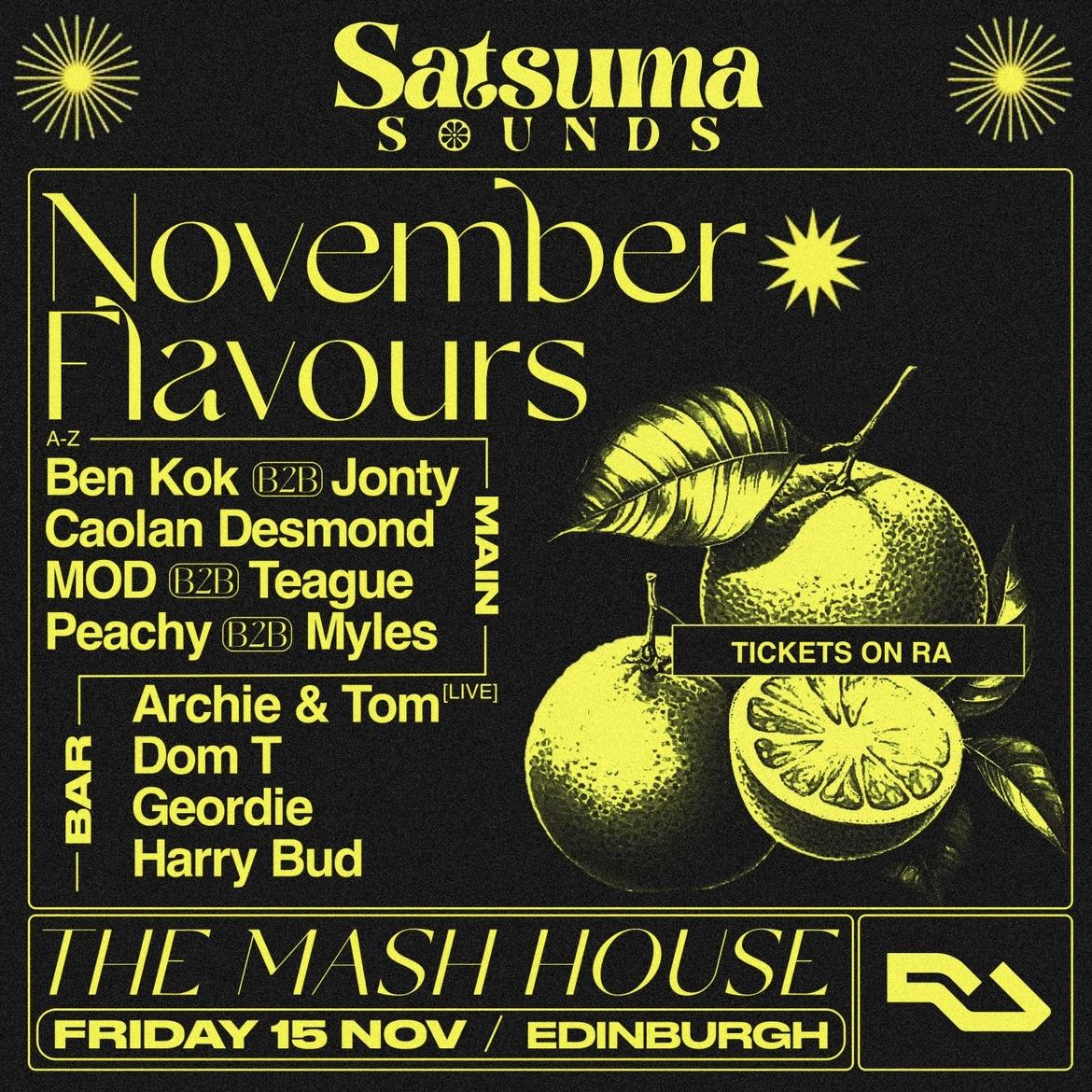 Satsuma Sounds: November Flavours