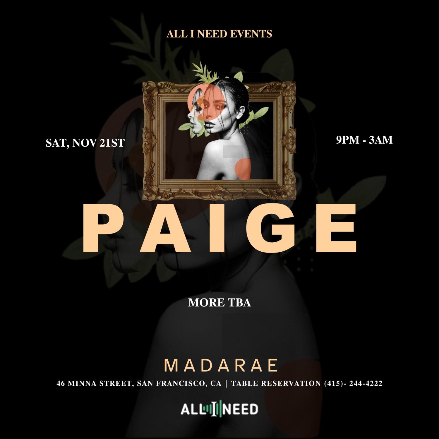 Paige [ Afro House ] At Madare