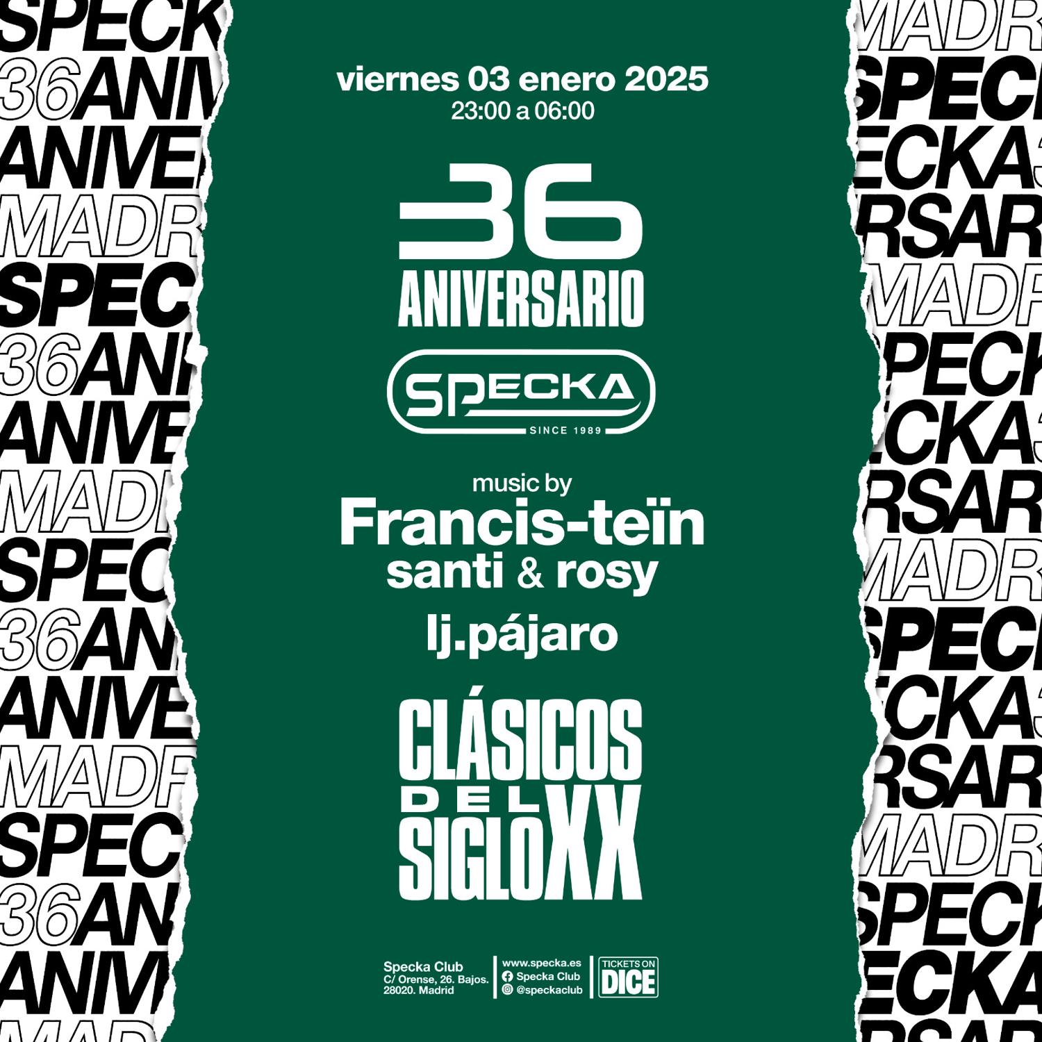 36 Aniversario @ Speckaclub