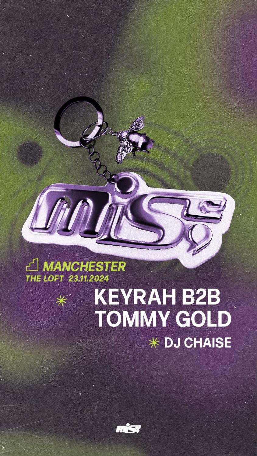 [Cancelled] Misc Sounds: Keyrah B2B Tommy Gold & Dj Chaise