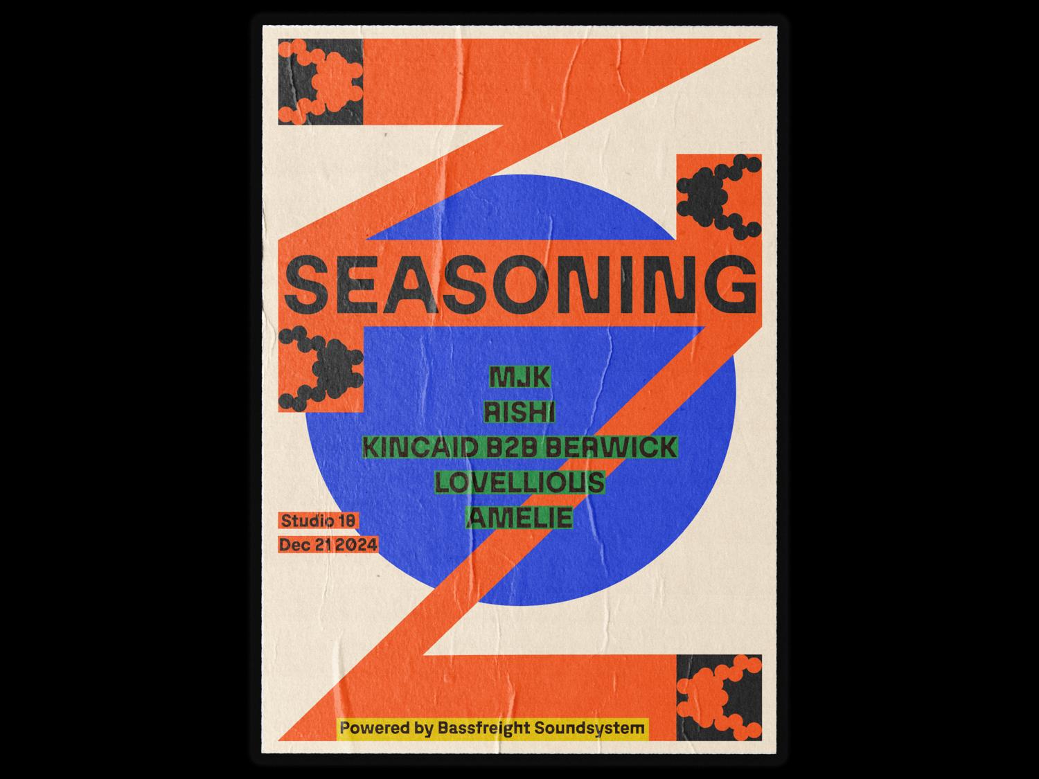 Seasoning Winter Rave: Mjk, Rishi, Kincaid B2B Berwick, Lovellious, Amelie