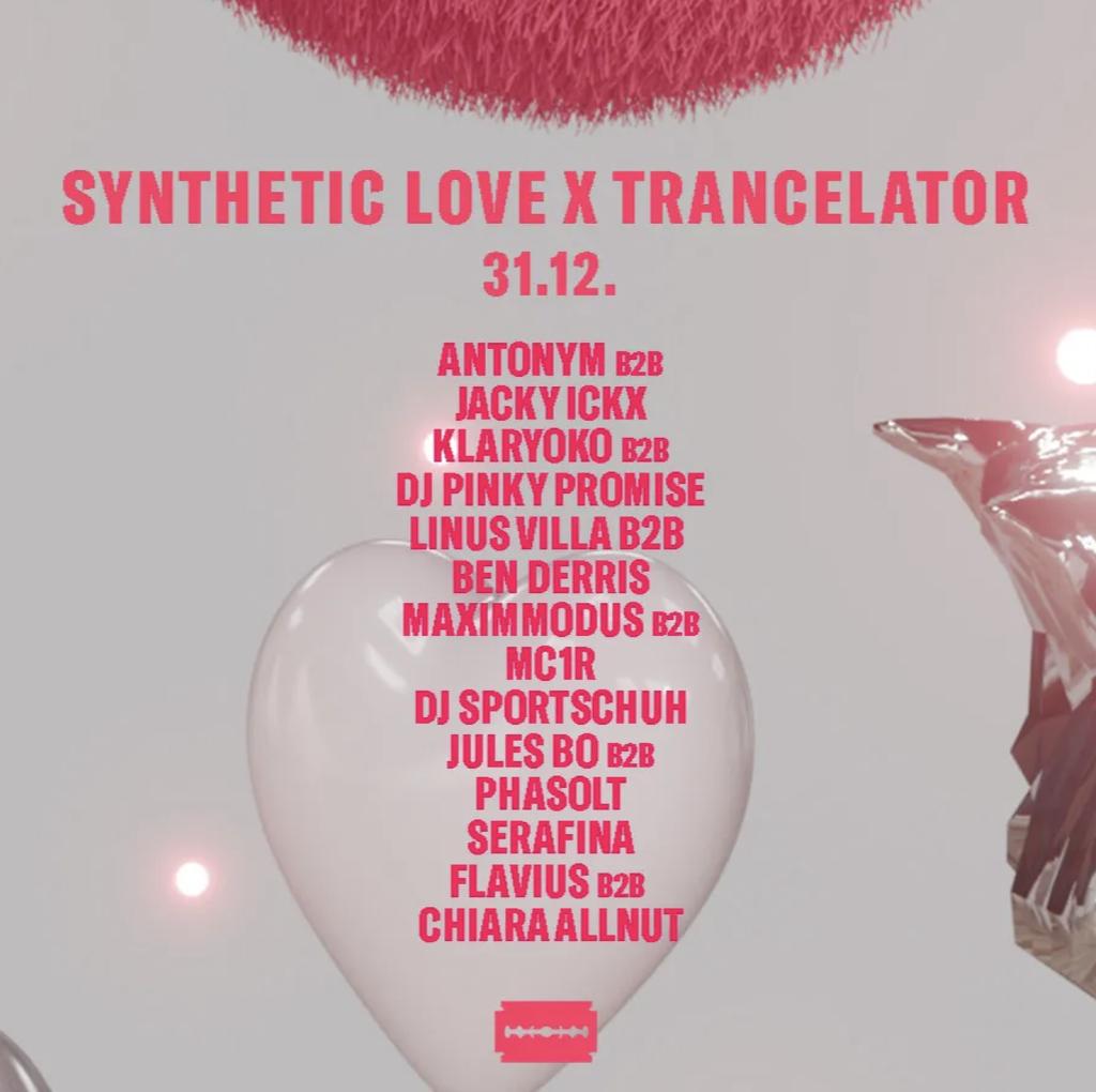 Synthetic Love X Trancelator Invites