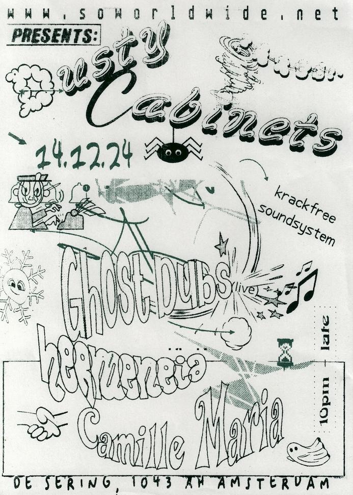 Dusty Cabinets W/ Hermeneia, Ghost Dubs (Live), Camille Maria