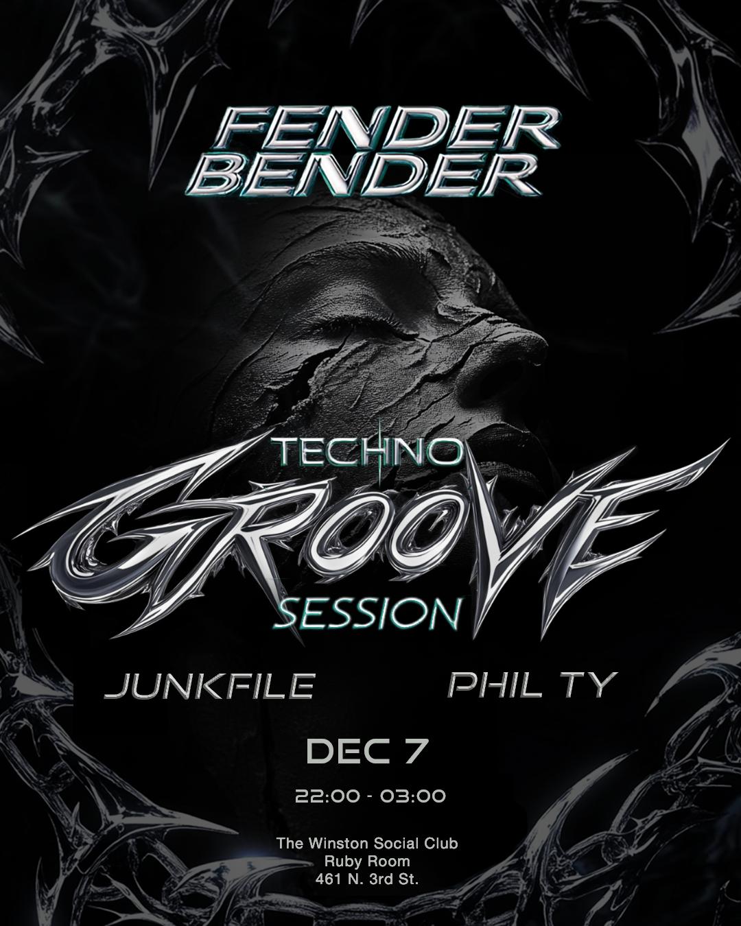 Fender Bender: Techno Groove Session // Junkfile, Phil Ty