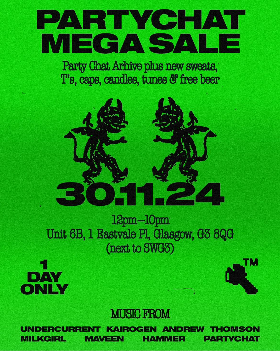 Party Chat Pop Up Mega Sale