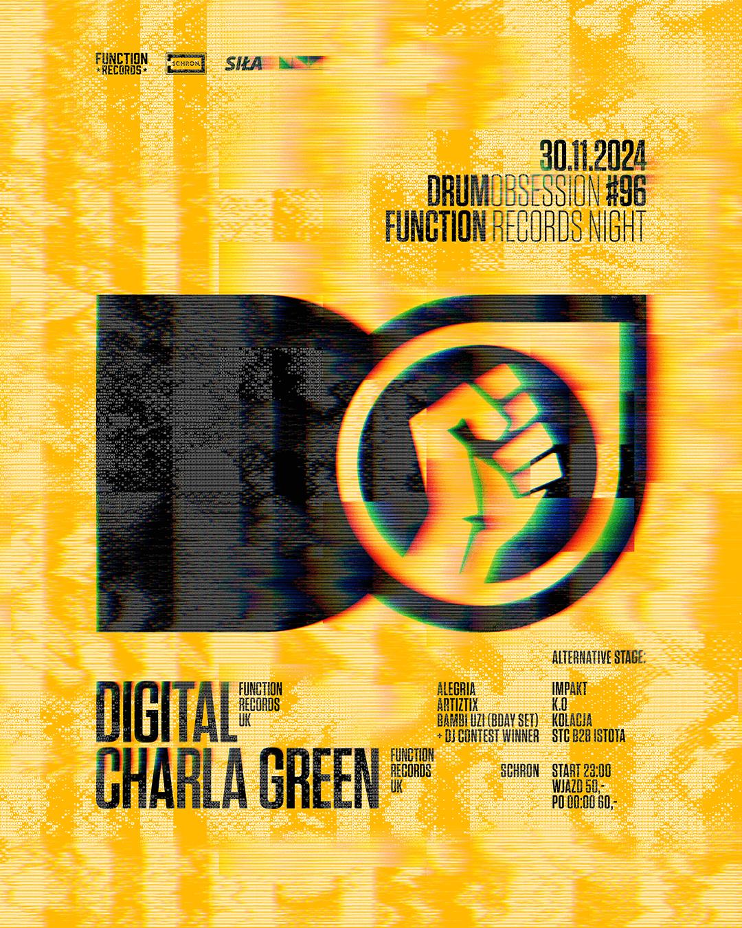 Drumobsession #96: Function Records Night With Digital & Charla Green