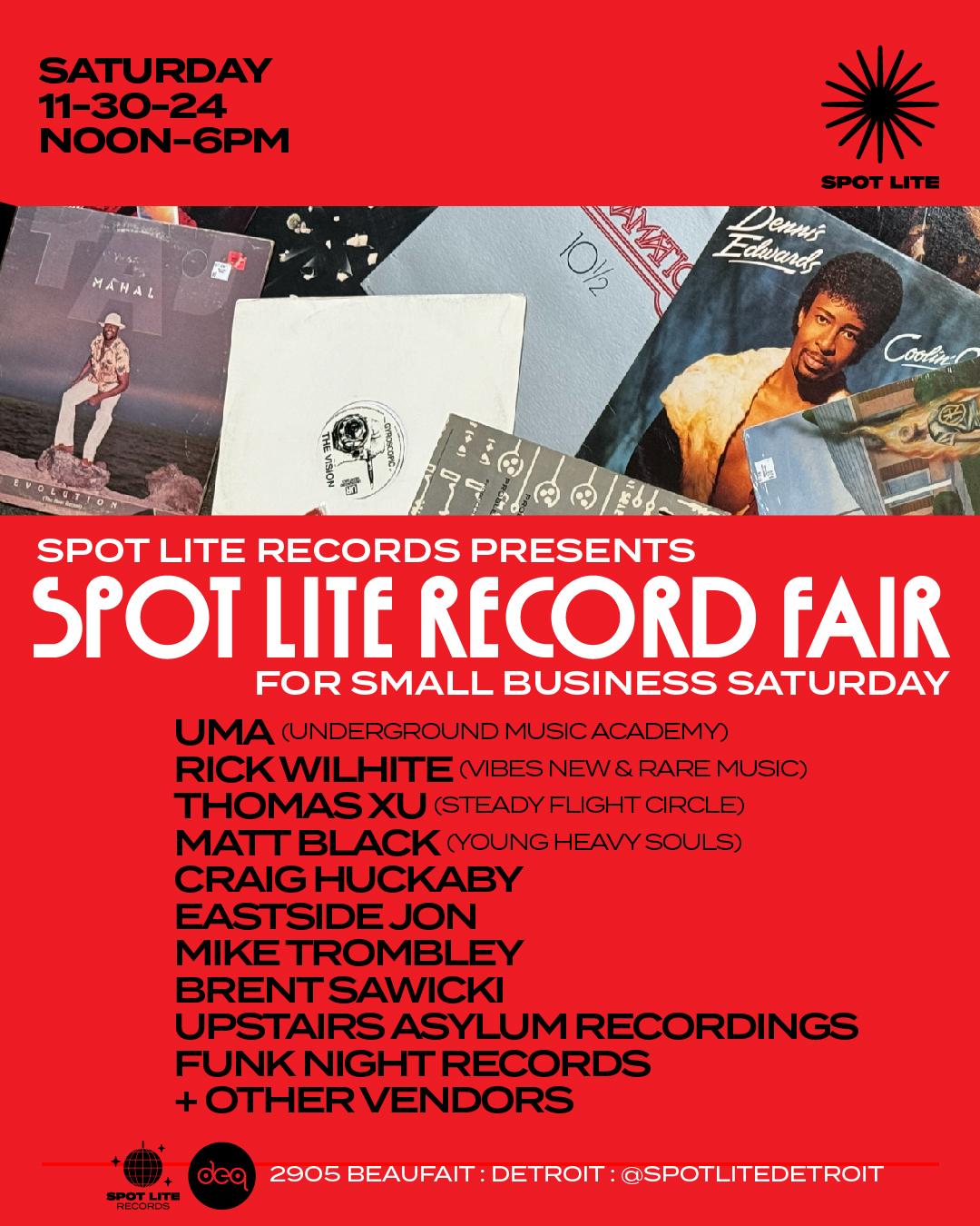 Spot Lite Records Presents: Spot Lite Record Fair