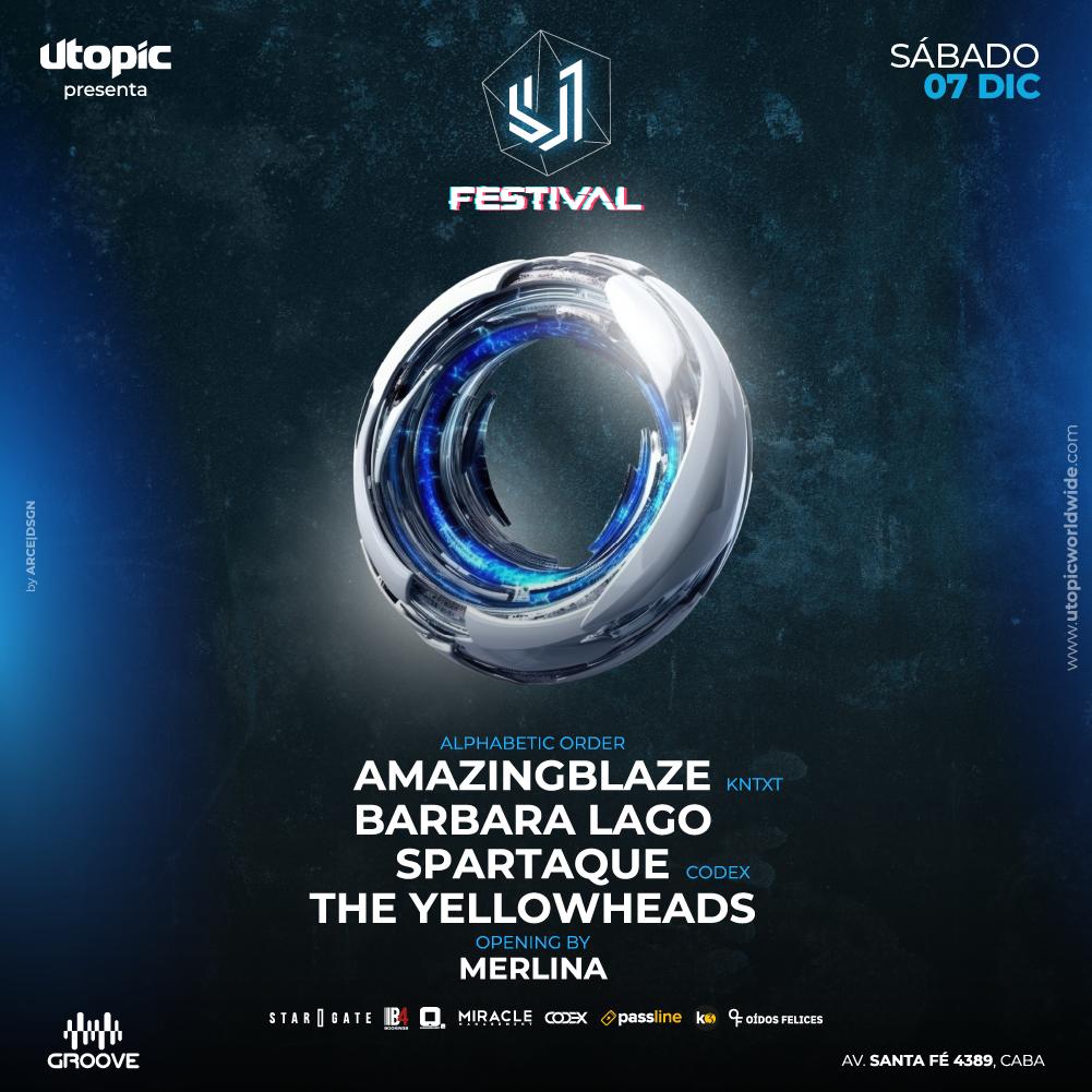 Utopic Festival Pres Amazingblaze, Spartaque, Barbara Lago, The Yellowheads & Merlina