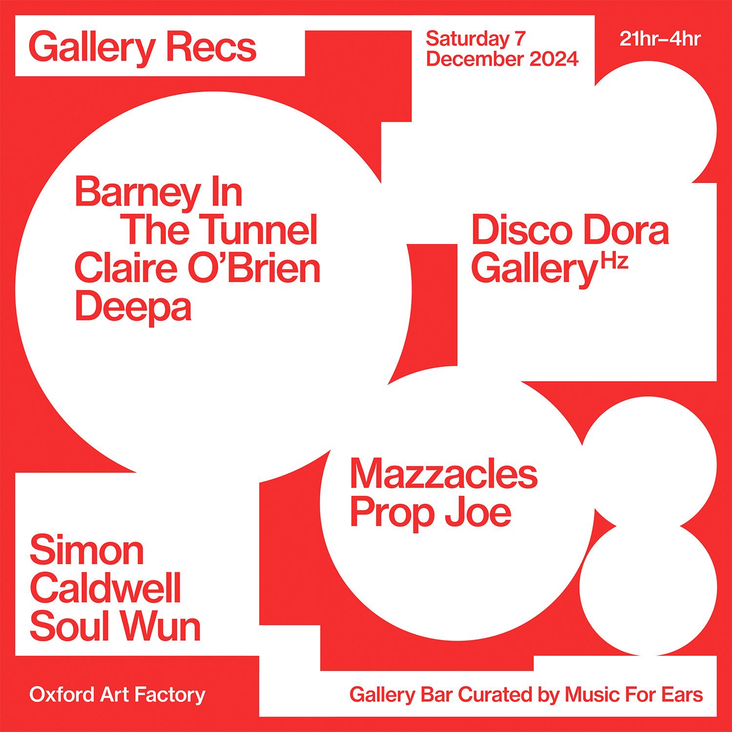 Gallery Recs - Soul Wun, Barney In The Tunnel, Claire O'Brien, Deepa, Simon Caldwell + More