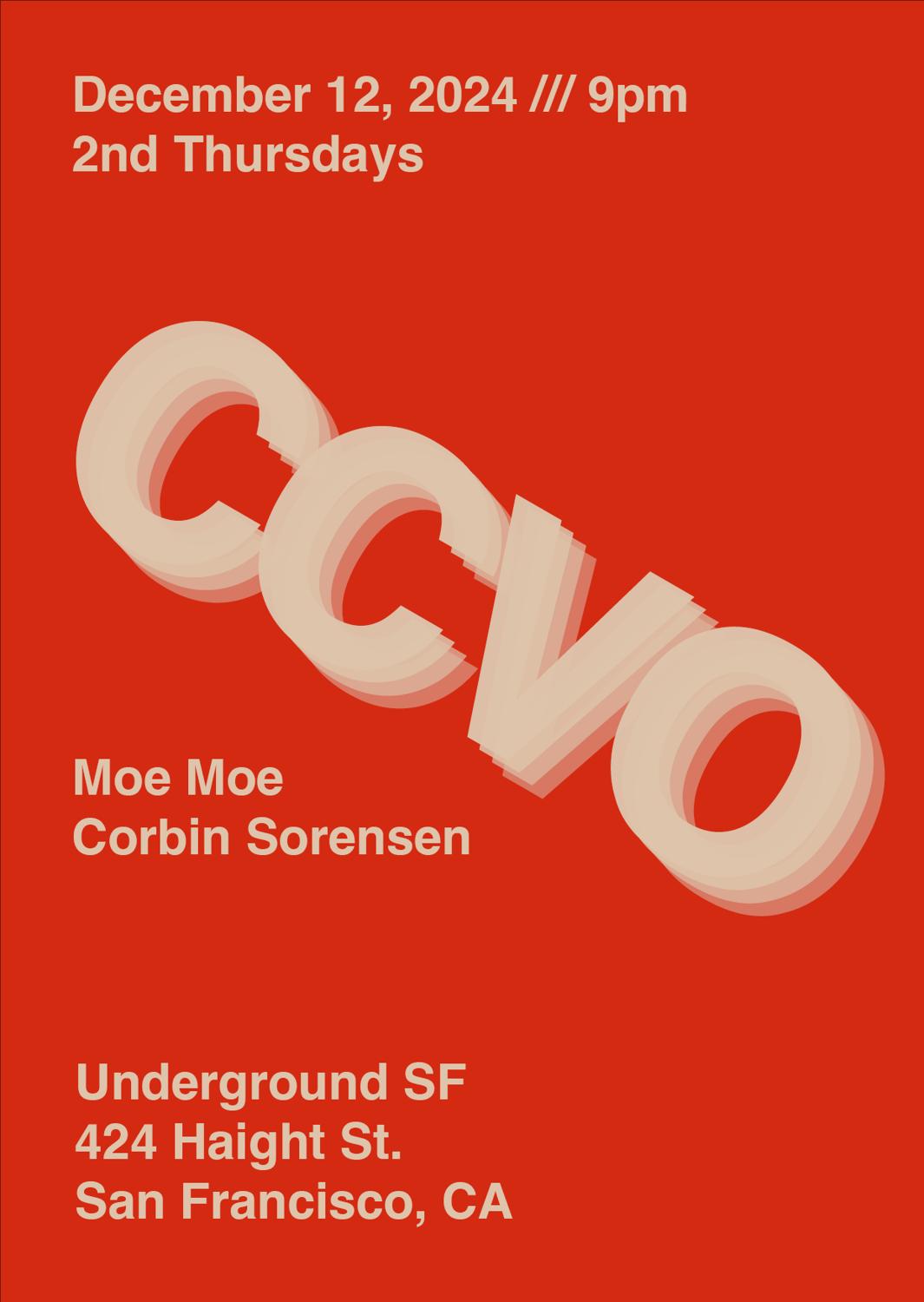 Ccvo Presents Moe Moe And Corbin Sorensen