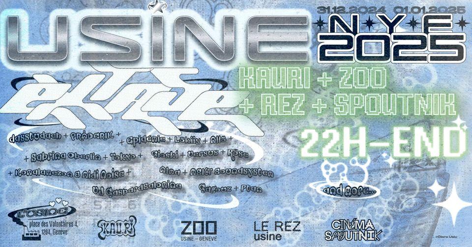 Nye Usine 2025 - Extase: Zoo + Kau:Ri + Rez + Spoutnik