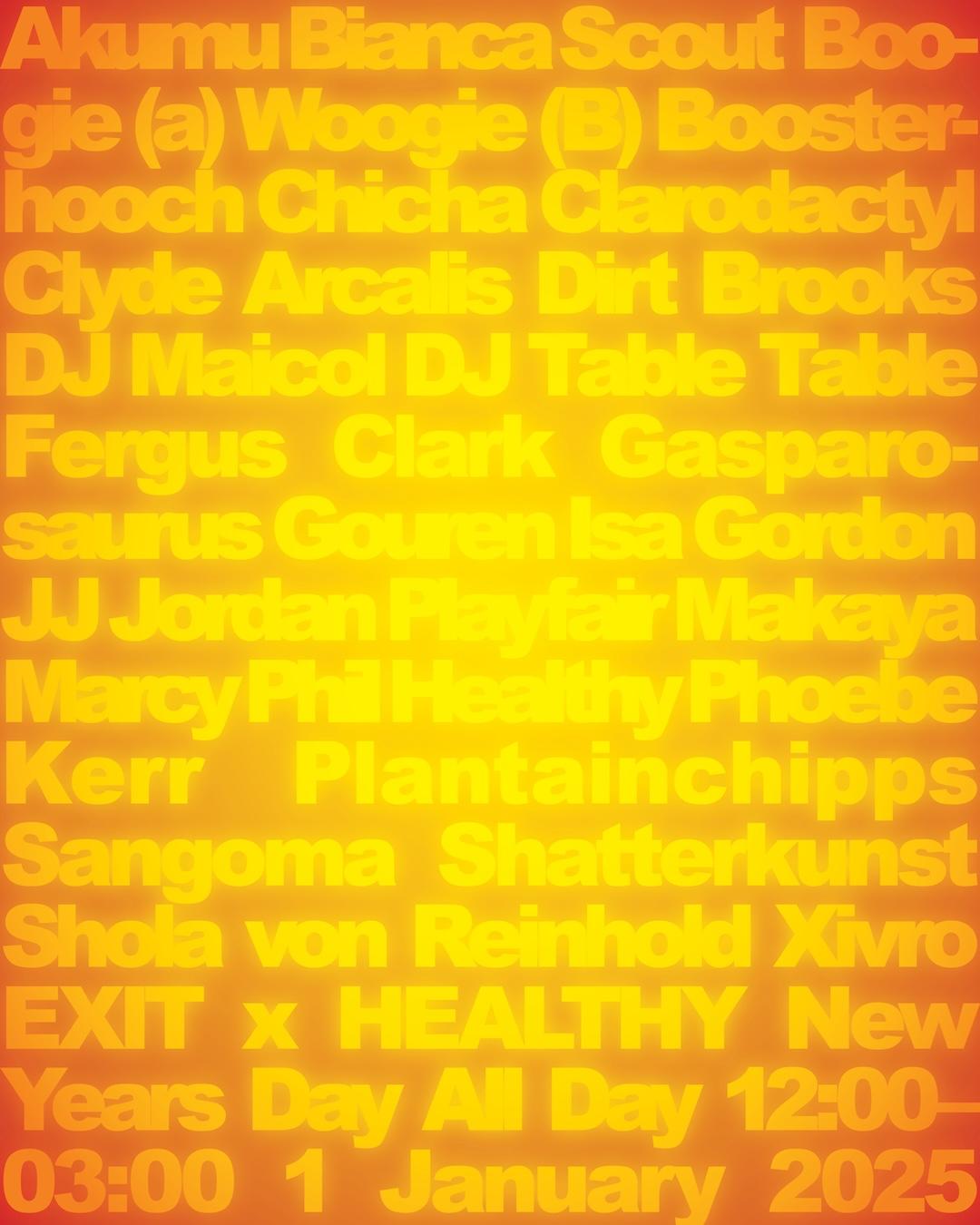 Exit X Healthy New Years Day