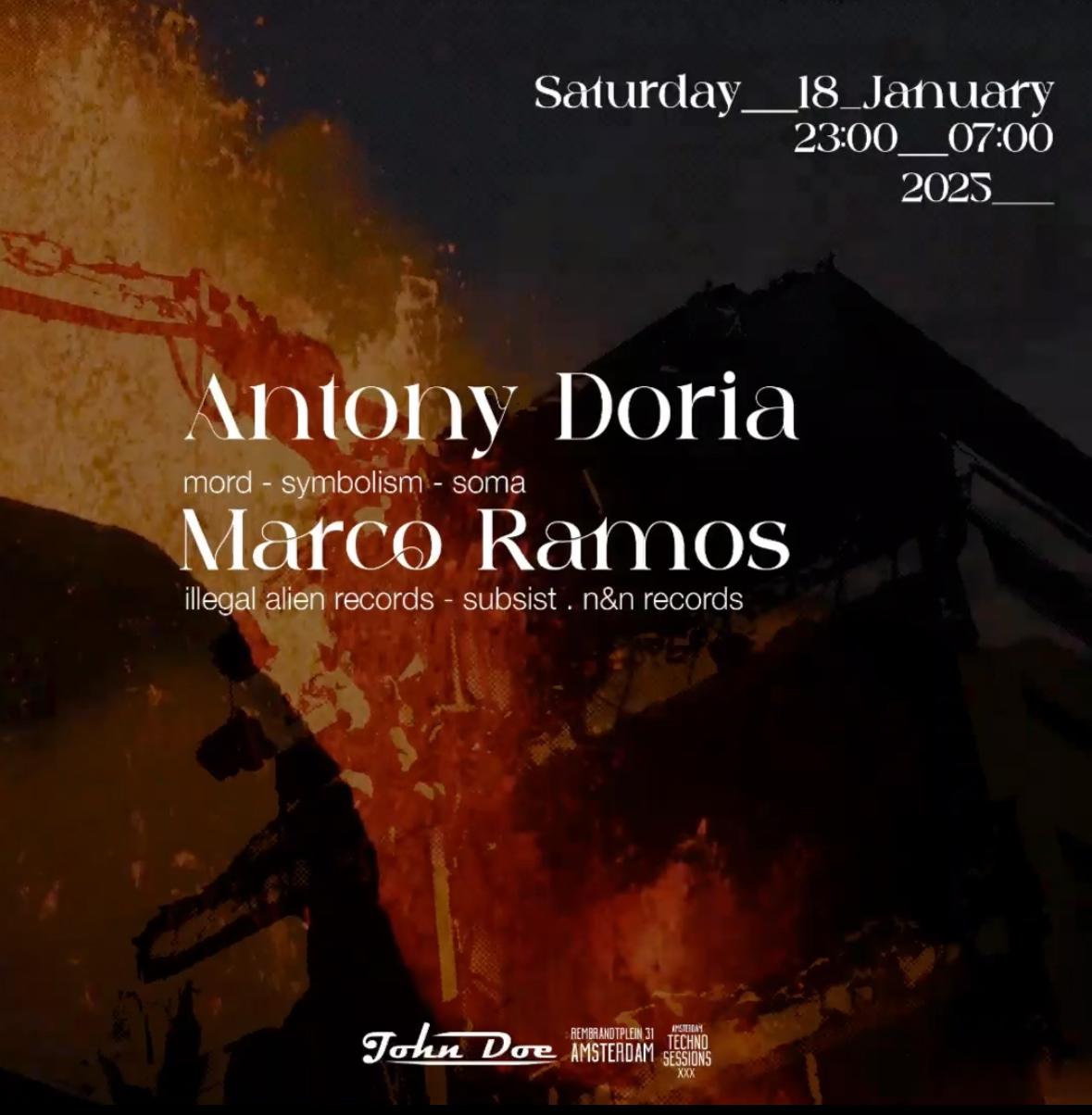 Amsterdam Techno Sessions W/ Antony Doria (Mord - Symbolism - Materia)