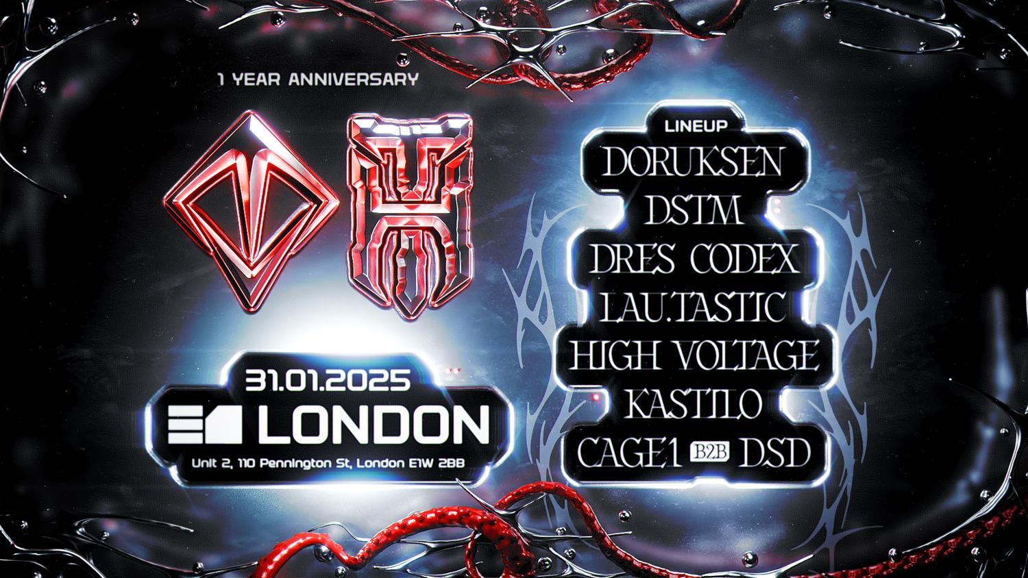 Doruksen + Dstm London Debut - Hostile Takeover X Techno Visions One Year Aniversary