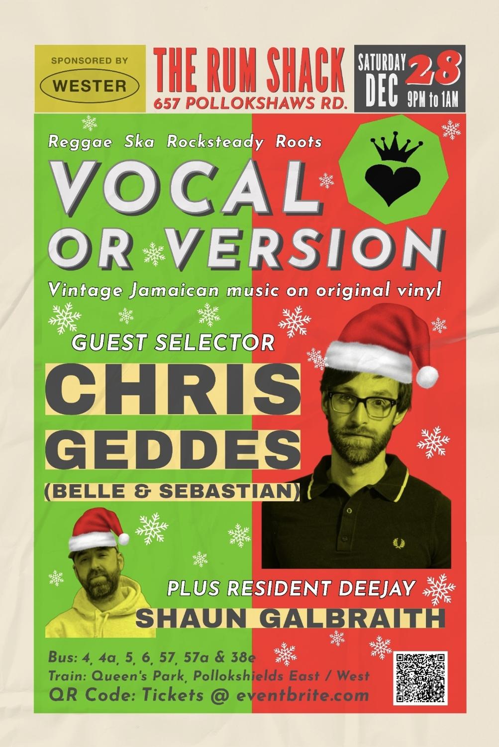 Vocal Or Version: Vintage Jamaican Music On Original Vinyl - Chris Geddes (Belle & Sebastian)