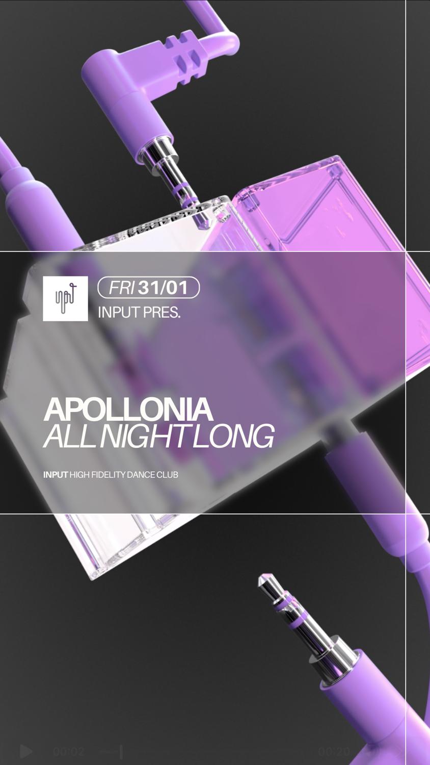 Input Pres Apollonia All Night Long