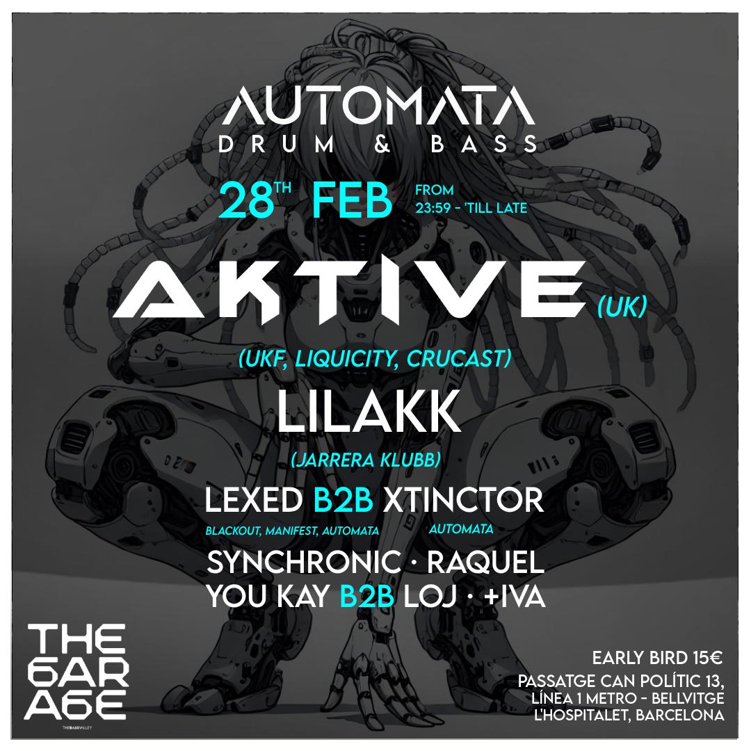 Drum & Bass Aktive & Lilakk At The Garage Club Barcelona By Automata Dnb