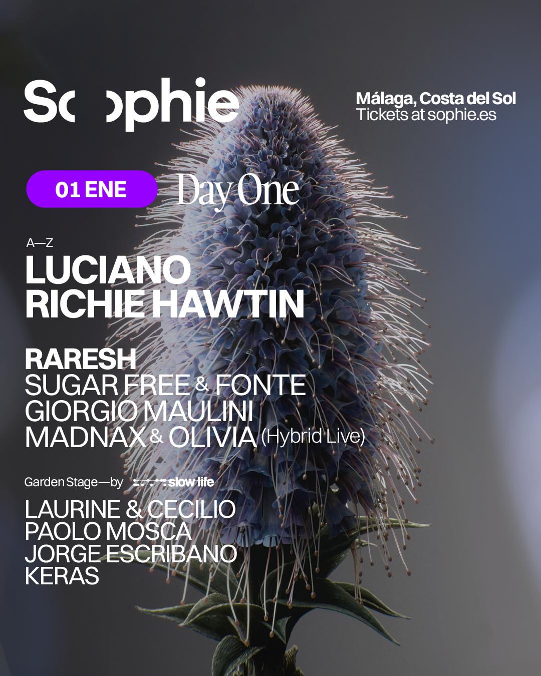 Sophie Day One: Richie Hawtin, Luciano, Raresh +10 Dj'S 