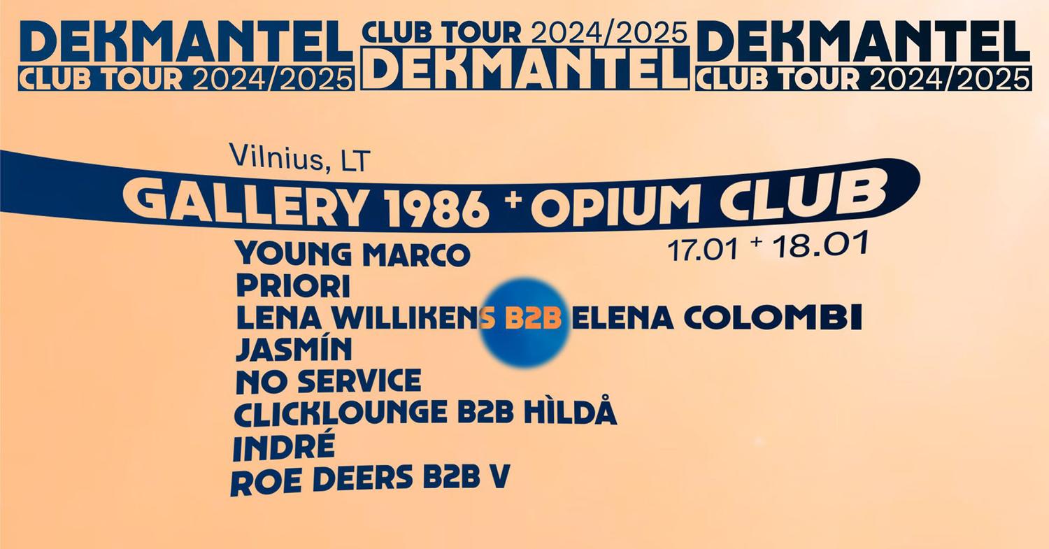 Dekmantel Club Tour: Young Marco, Priori, Lena Willikens B2B Elena Colombi, Jasmín, No Service