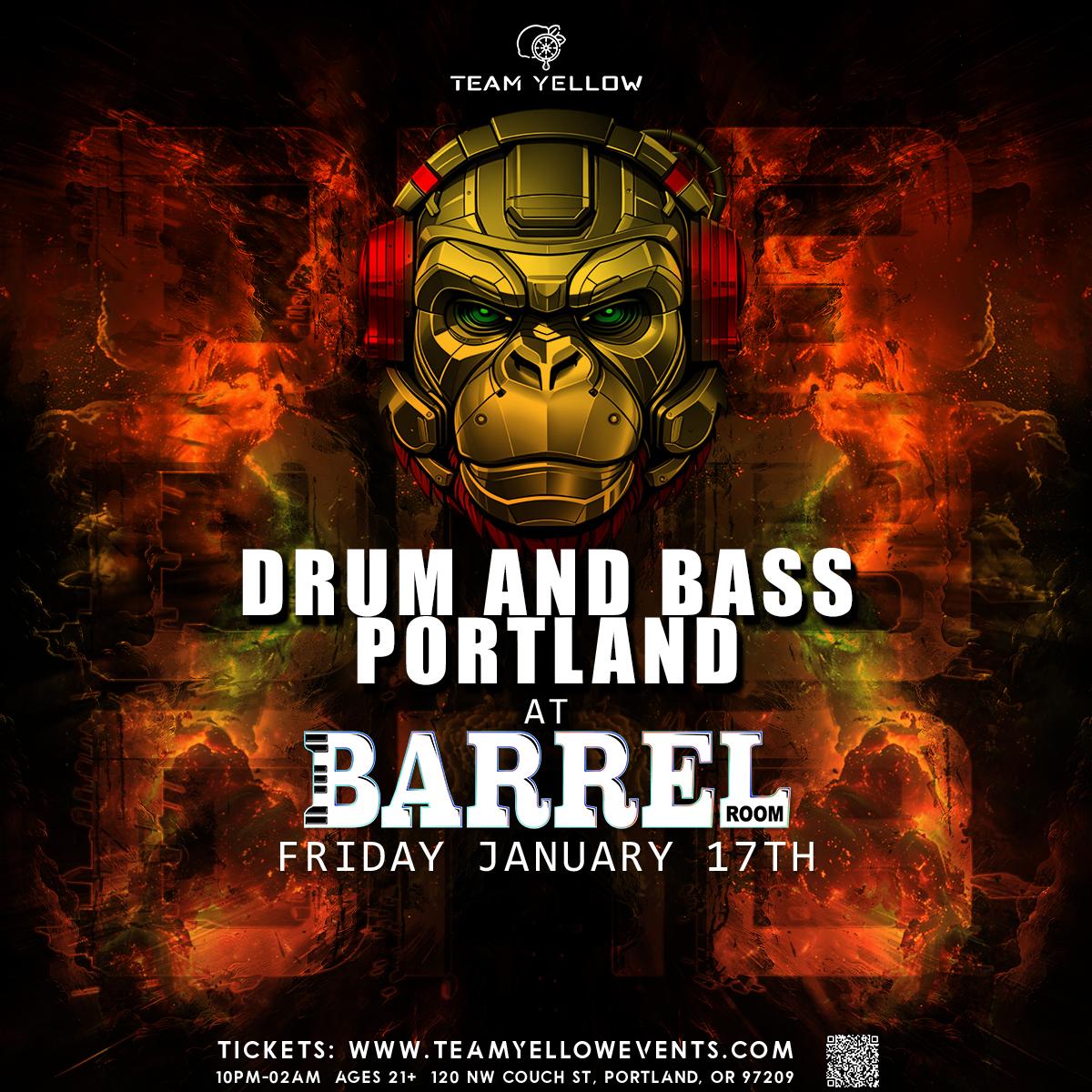 Team Yellow: Drum And Bass Portland At Barrel Room [Former Whiskey Bar]