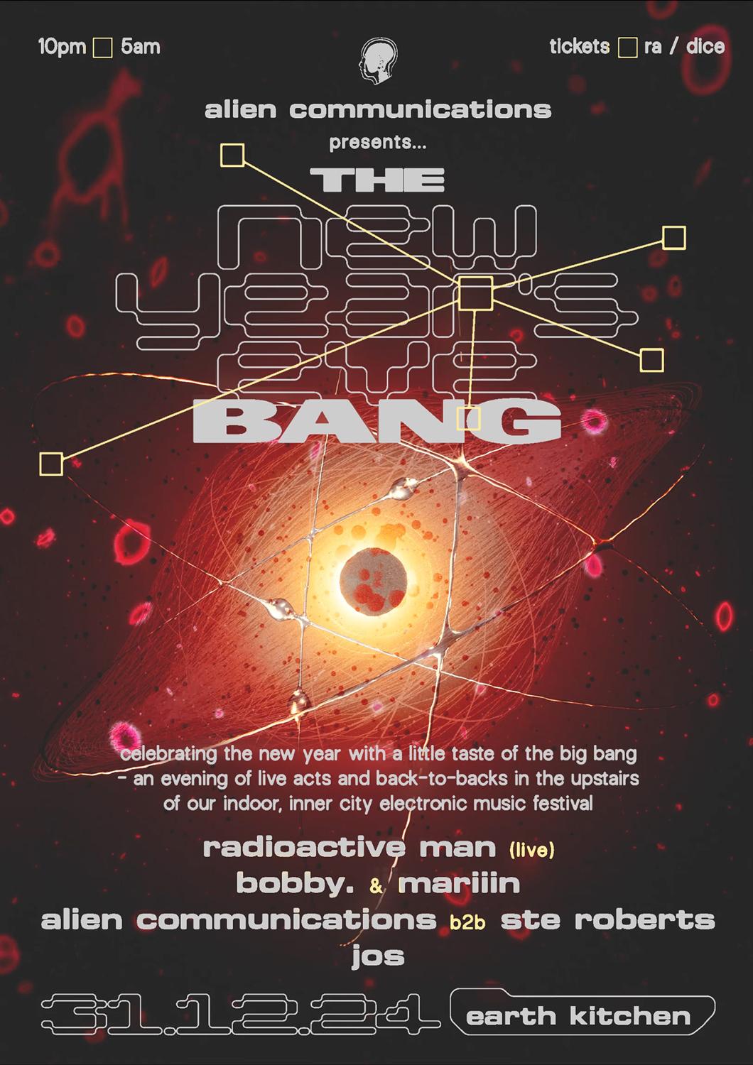 The New Year'S Eve Bang: Radioactive Man Live, Bobby. & Mariiin, Ac B2B Ste Roberts, Jos