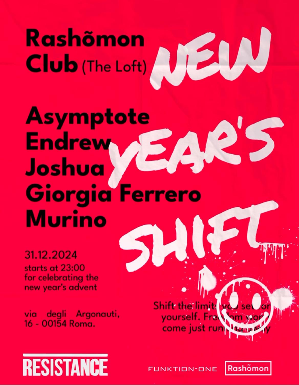 Resistance New Year'S Shift: Asymptote, Endrew, Joshua, Giorgia Ferrero, Murino