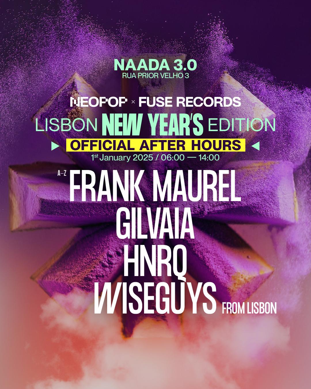 Official After Hours Lisbon Nye: Neopop X Fuse Records