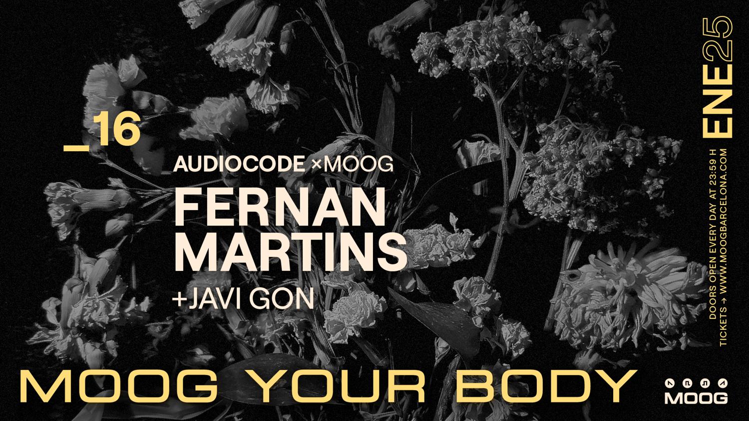 Audiocode X Moog: Fernanda Martins + Javi Gon