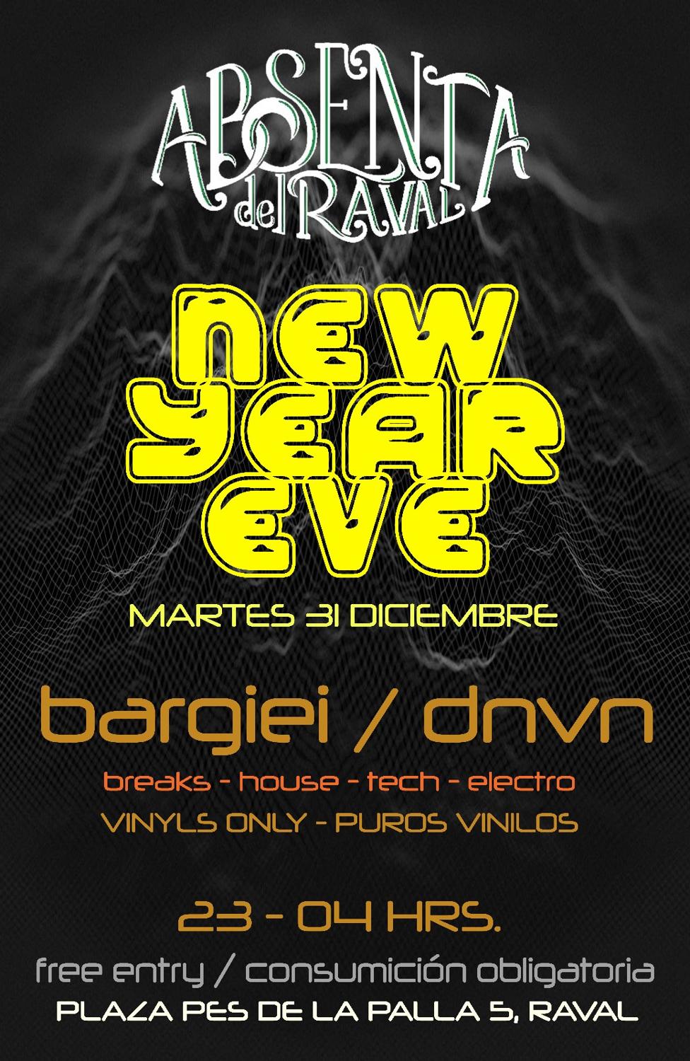 Absinthe New Year Eve/ Bargei_Dnvn-- Breacks-House-Tech-Electro//Vinyls Only -Free Entry