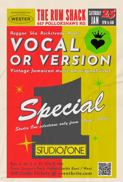 Vocal Or Version Reggae Dance - Vintage Jamaican Music On Original Vinyl - Studio One Special