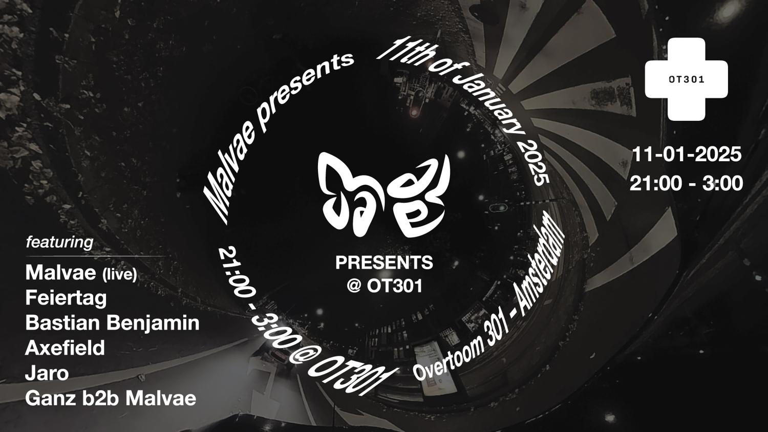 Malvae Presents: Malvae (Live), Feiertag, Axefield, Bastian Benjamin, Jaro, Ganz B2B Malvae 