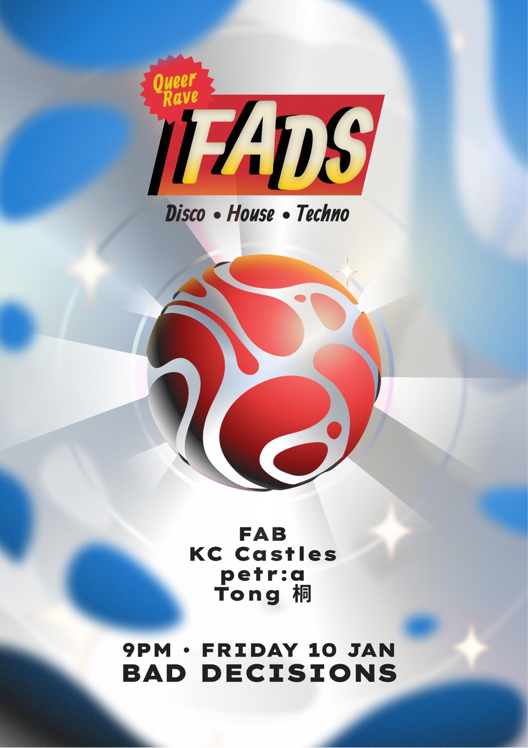 Fads: Queer Rave With Fab, Kc.Castles, Petr:A And Tong 桐