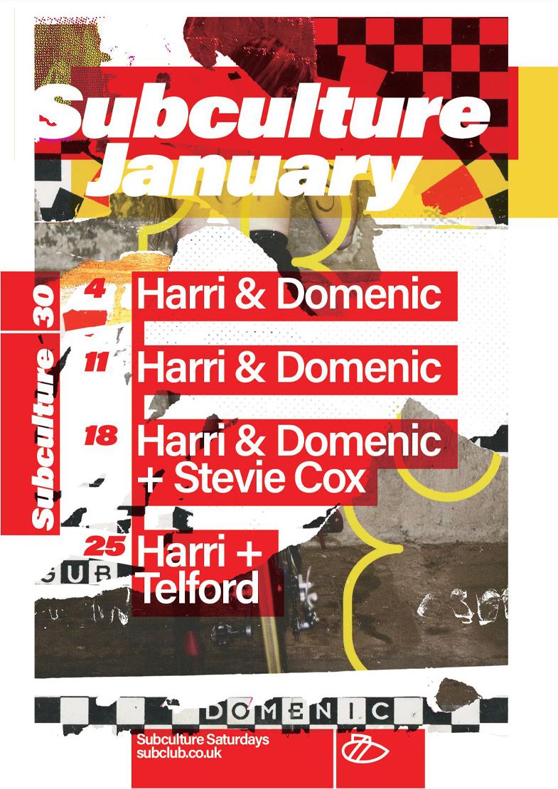 Subculture With Harri & Domenic [£5 B4 12 Entry]