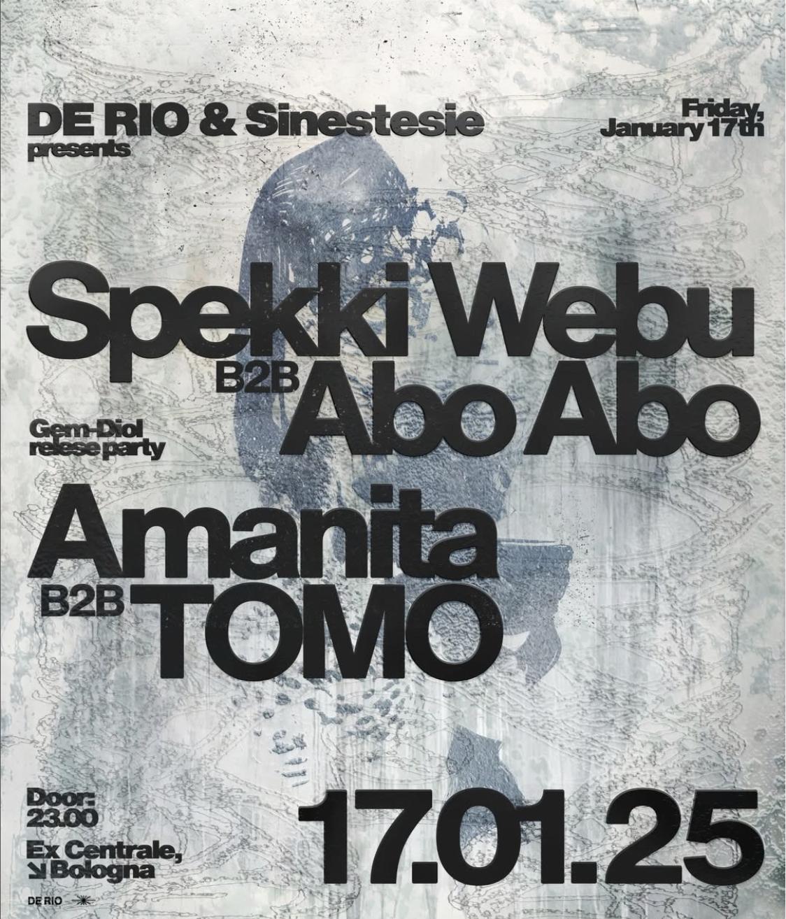 Sinestesie & De Rio Presents Spekki Webu • Gem-Diol Release Party