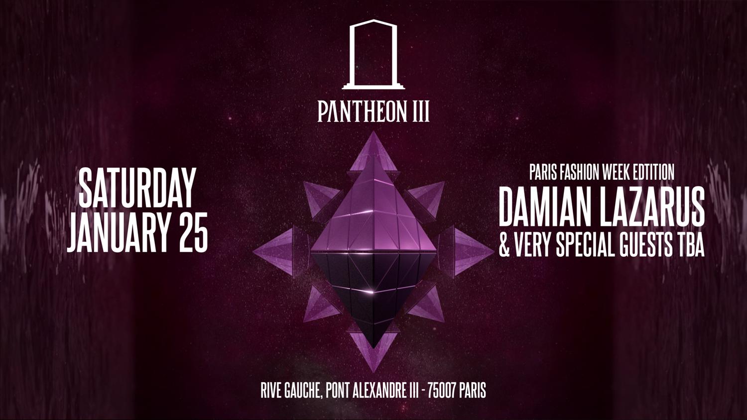 Pantheon Presents: Damian Lazarus & Very Special Guests Tba